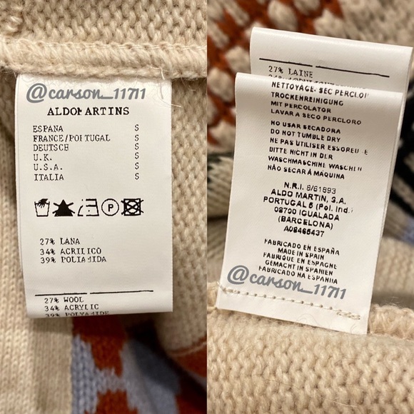 RARE NEW Anthropologie Caballos Sweater Cardigan S by Adomartins - Picture 9 of 11